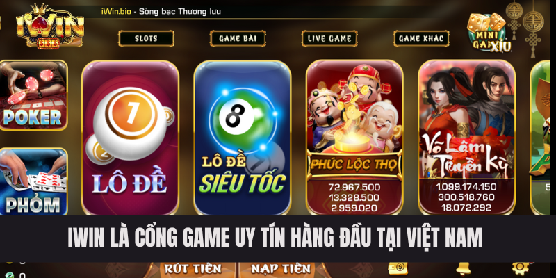 IWIN là một trong trong những cổng game uy tín hàng đầu tại Việt Nam 